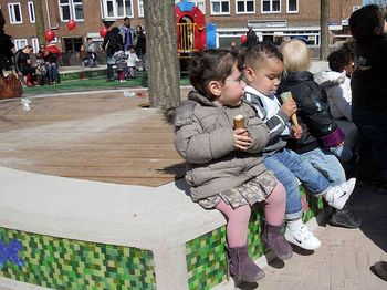 Postzegel-speelparkjes in Amsterdam